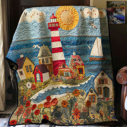 Sunlit Seaside Lighthouse WJ2103035CL Quilt