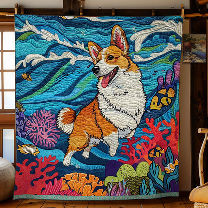 Swimming Corgi WJ1409028CL Quilt