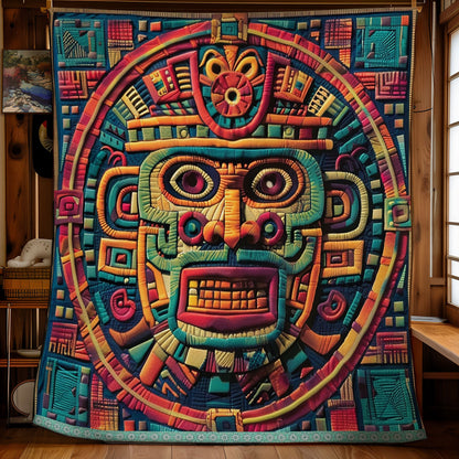 Aztec Tribal Shaman Face WN1709050CL Quilt