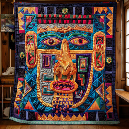Aztec Tribal Spirit Mask WN1709047CL Quilt