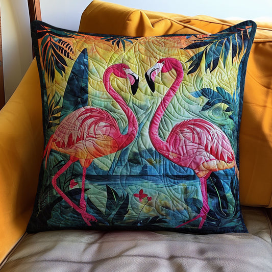 Tropical Flamingo WJ2408038CL Quilt Pillow Case