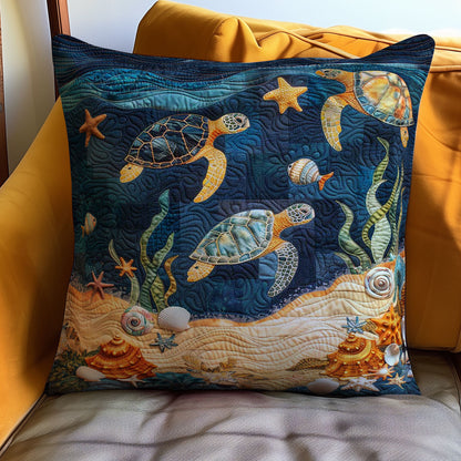 Turtle Under The Sea WJ0908046CL Quilt Pillow Case