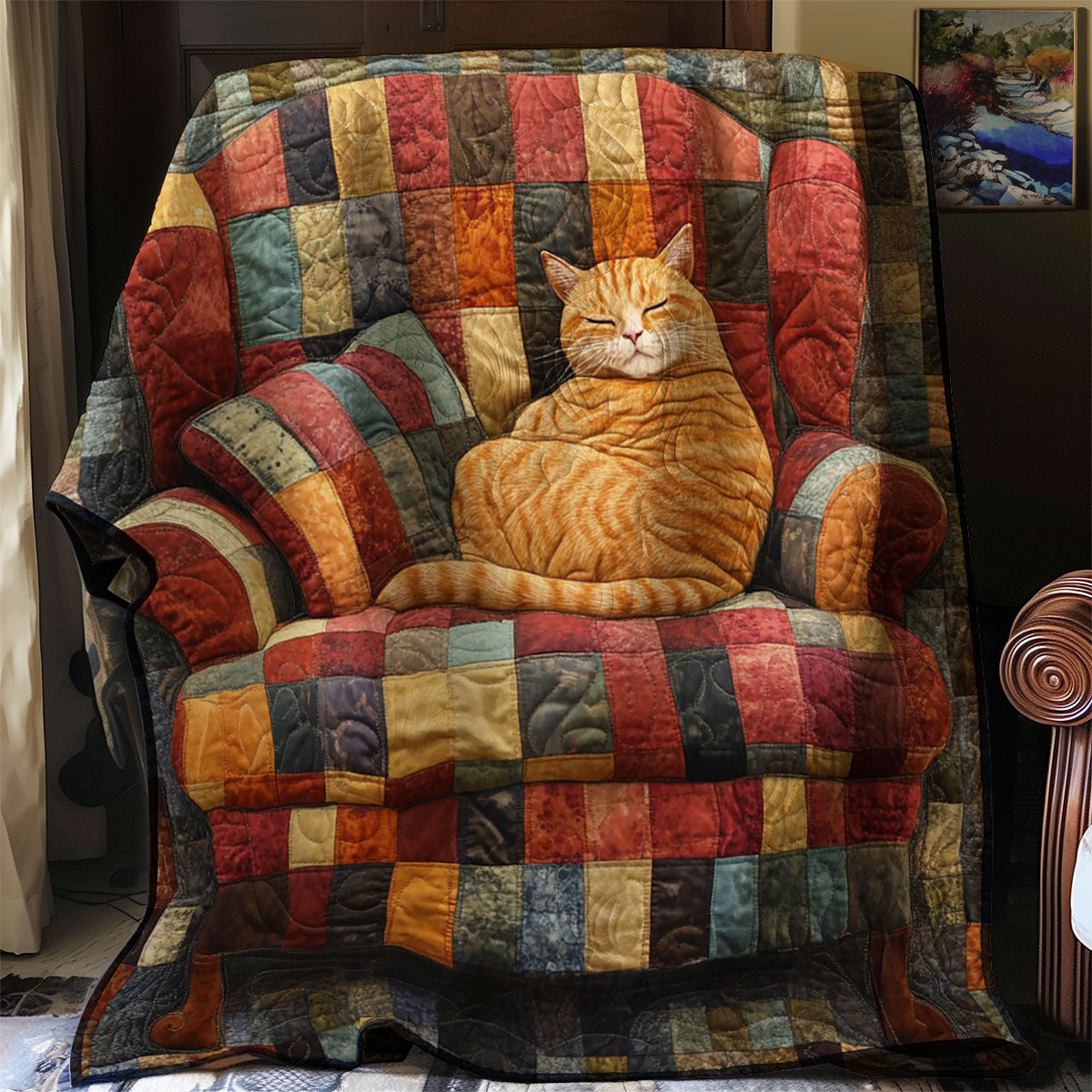Vintage Comfort Cat WJ0403019CL Quilt