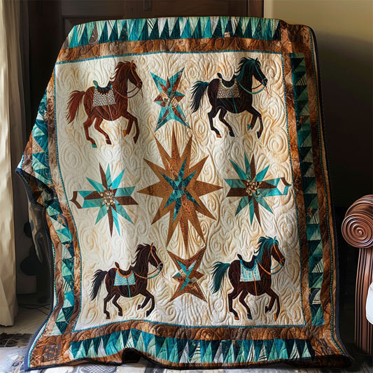 Western Inspired Horses WJ1706017CL Quilt