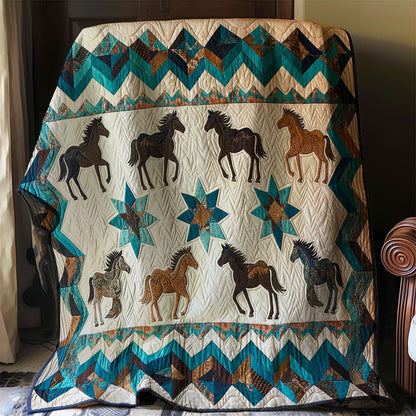 Western Inspired Horses WJ1906017CL Quilt