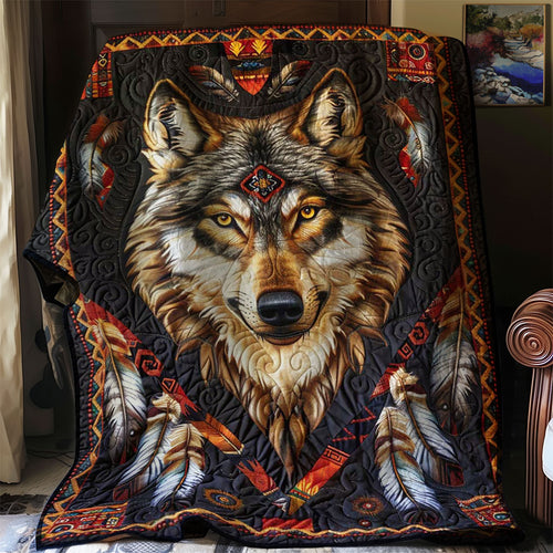 Wolf Native American WJ0207020CL Quilt