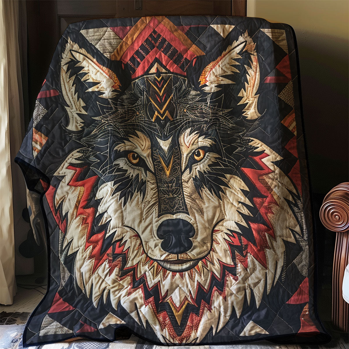 Wolf Native American WJ1206017CL Quilt – Cozzyhomes