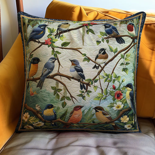 Bird Family WJ2507037CL Quilt Pillow Case