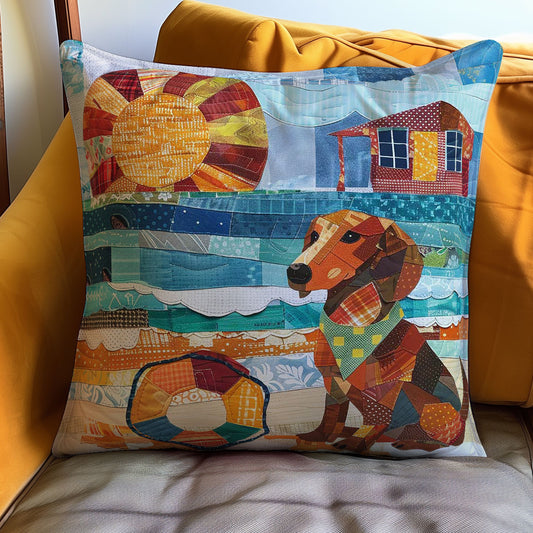 Dog By The Beach WJ3007046CL Quilt Pillow Case