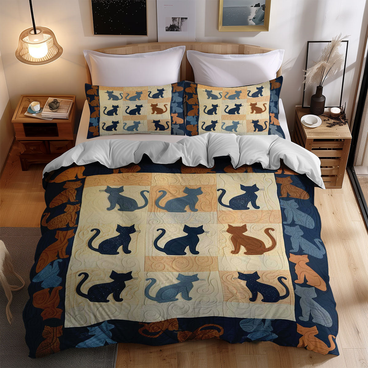 Cat Shape WJ2108027CL Duvet Cover Set