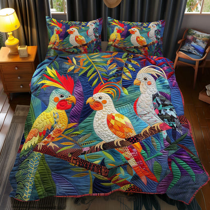 Colorful Cockatiels WJ1609030CL Duvet Cover Set