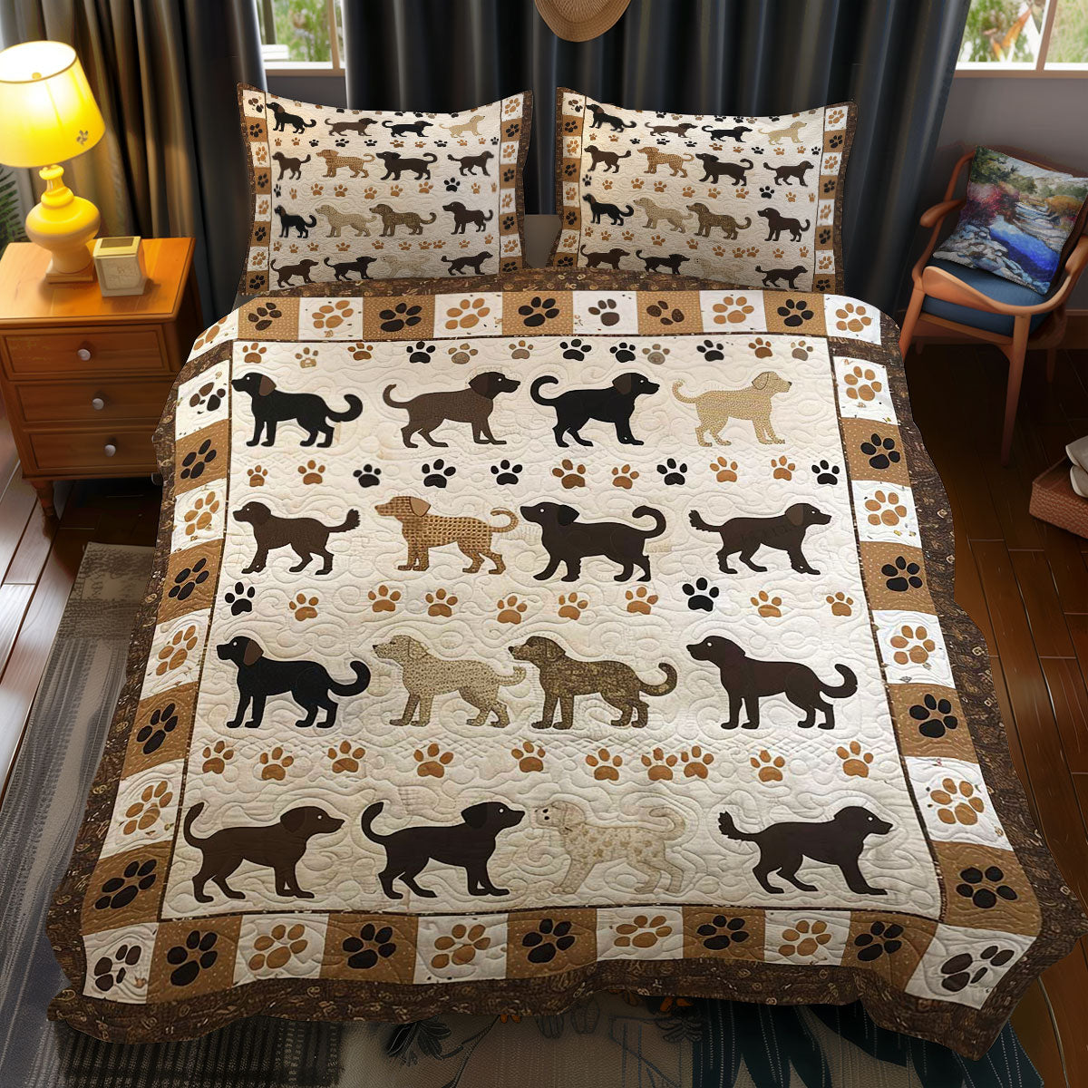 Dogs Silhouettes WJ1409031CL Duvet Cover Set