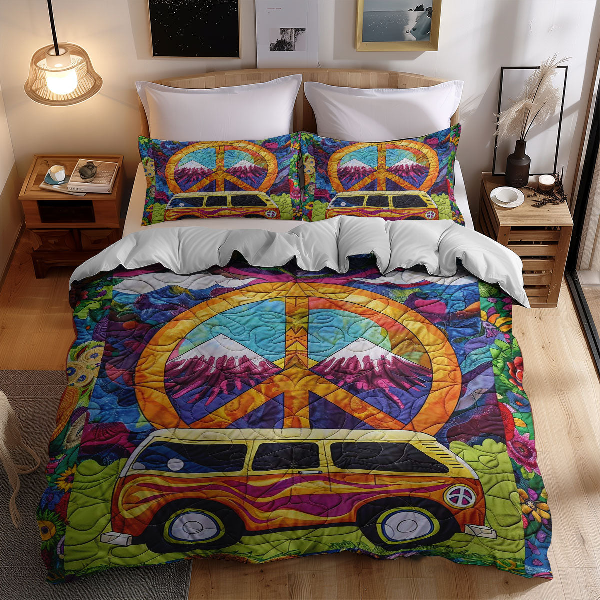 Hippie Hippy Car WJ0308041CL Duvet Cover Set