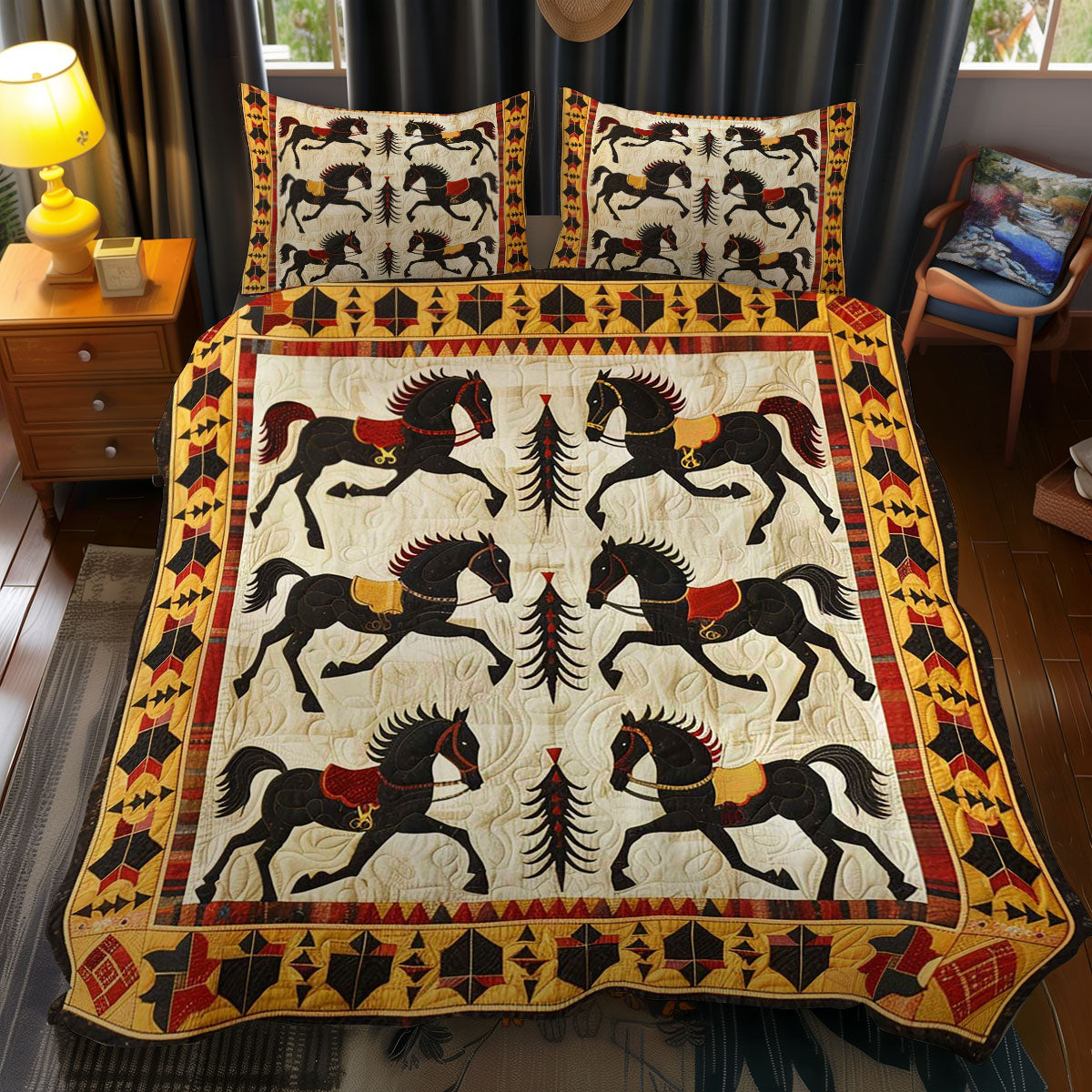 Horse Native American WJ1709031CL Duvet Cover Set – Cozzyhomes