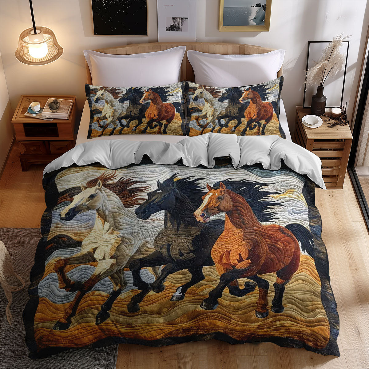 Running Horse WJ1008040CL Duvet Cover Set