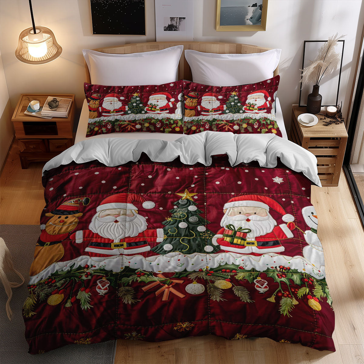 Santa Clause And Snowman WJ2208030CL Duvet Cover Set