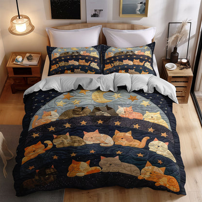 Sleeping Cat Over The Moon WJ1608031CL Duvet Cover Set