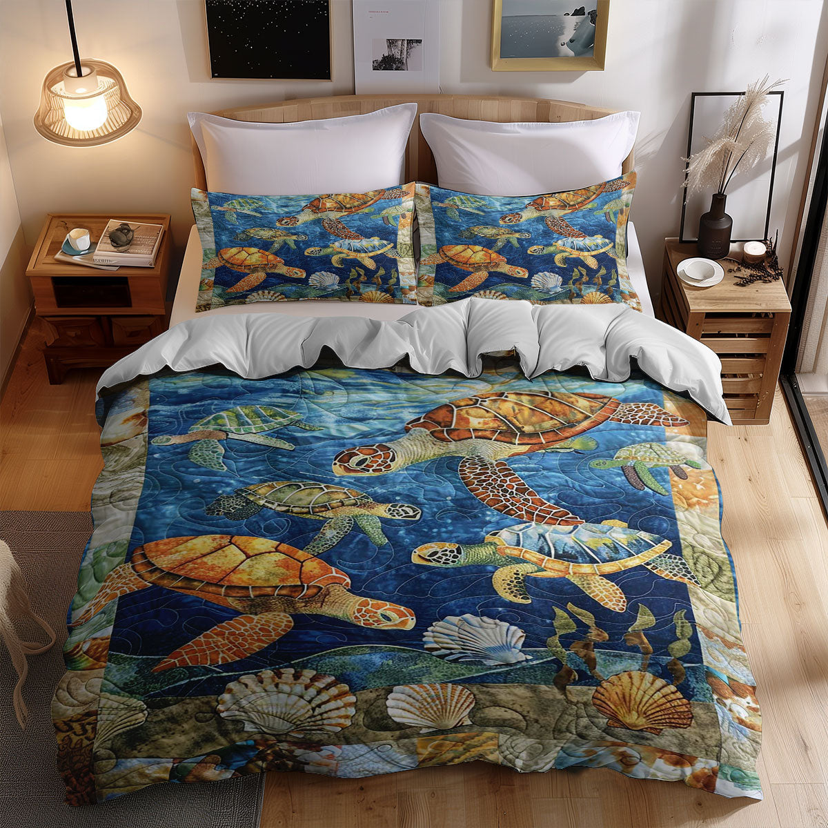 Turtle Under The Sea WJ0908040CL Duvet Cover Set