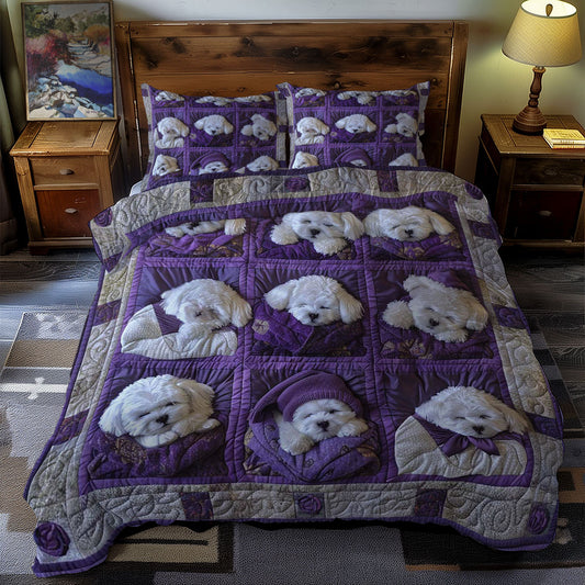 Bichon Frise Snuggle Wrap WN1609001CL Duvet Cover Set