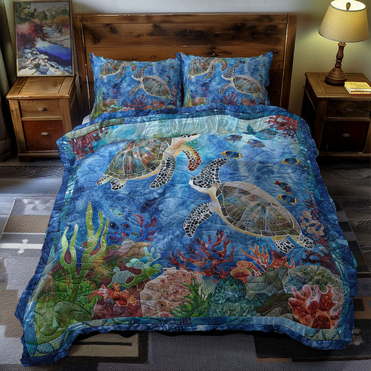 Coral Turtle Glide WN0609001CL Duvet Cover Set