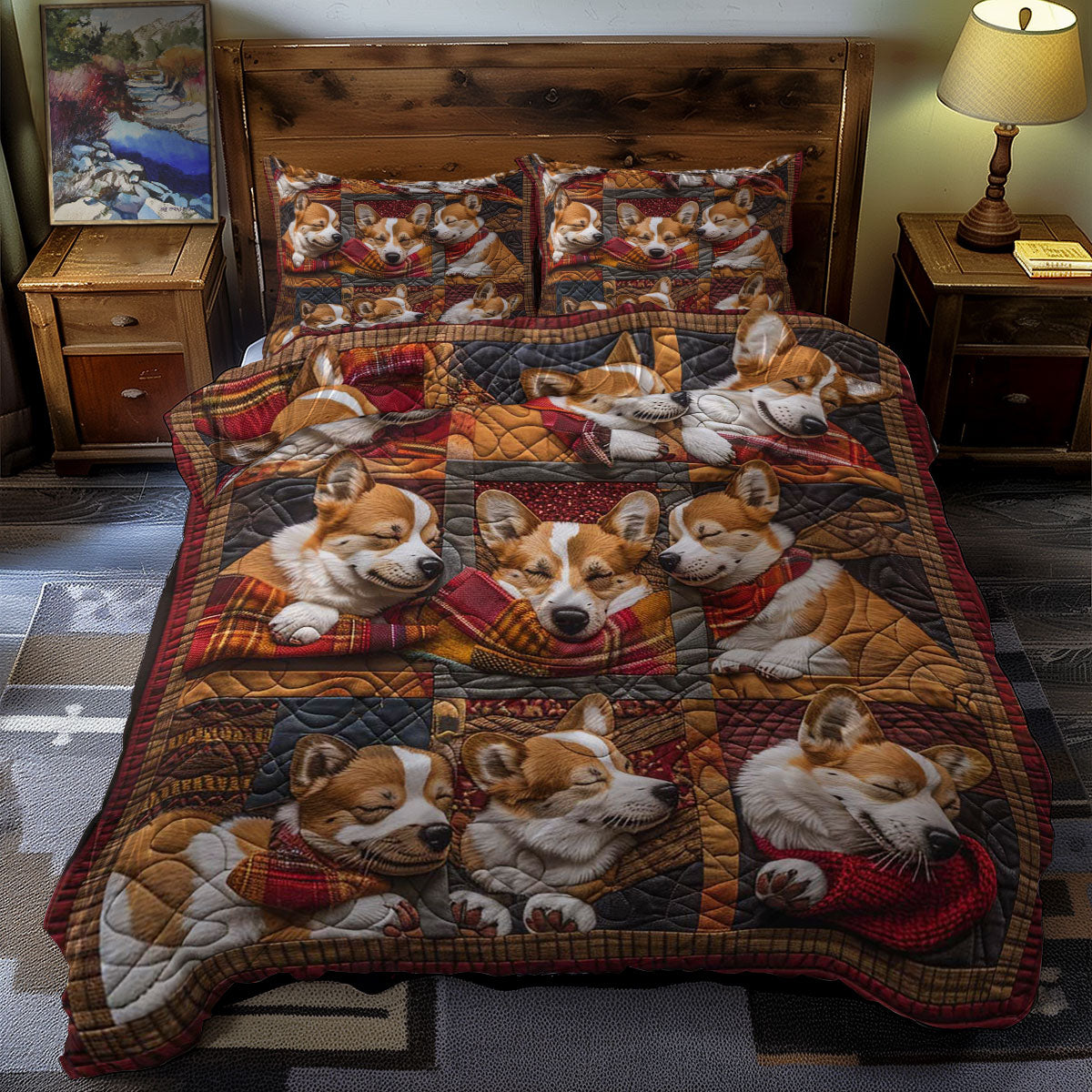 Corgi Soft Snooze WN1609006CL Duvet Cover Set