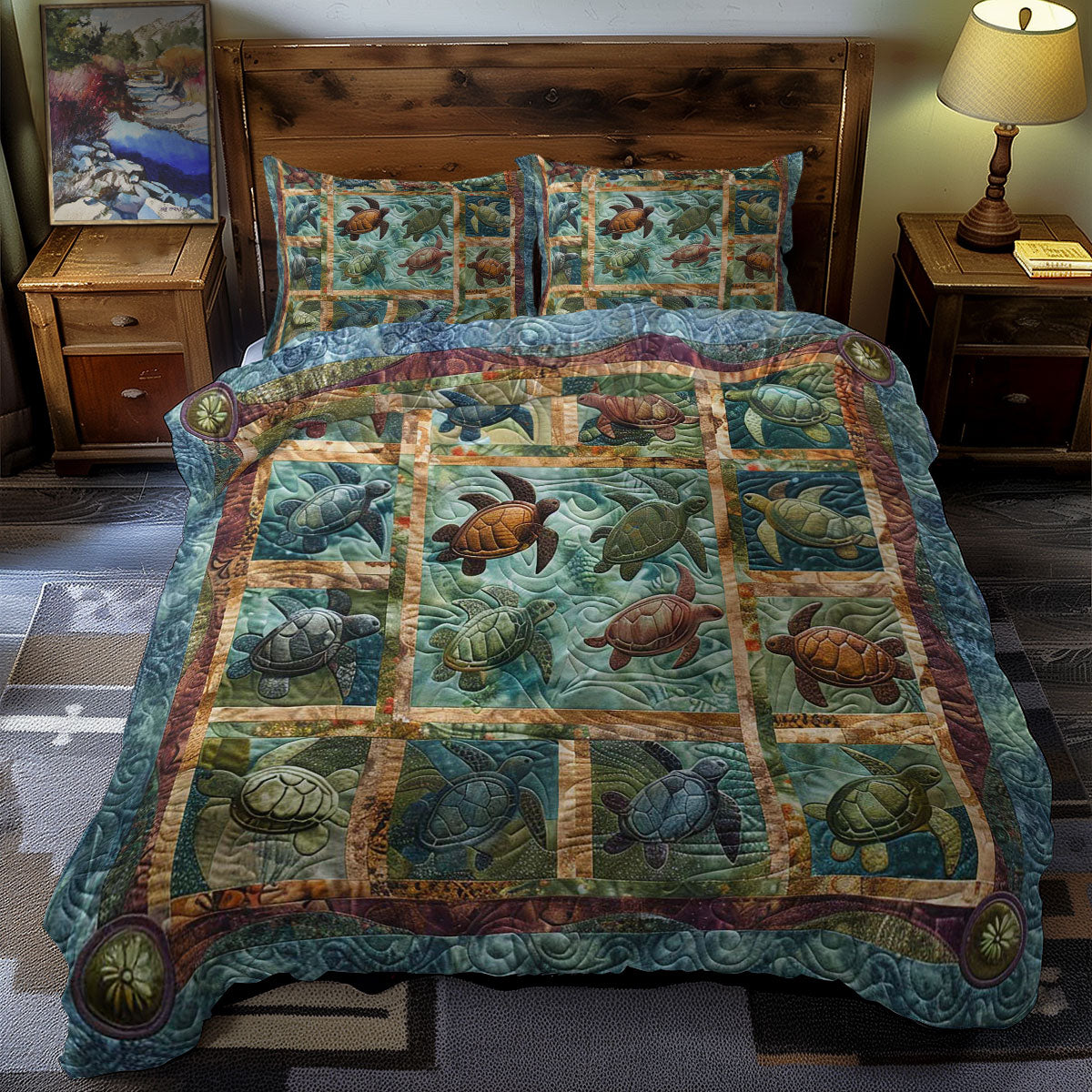 Turtle Drift WN0609019CL Duvet Cover Set