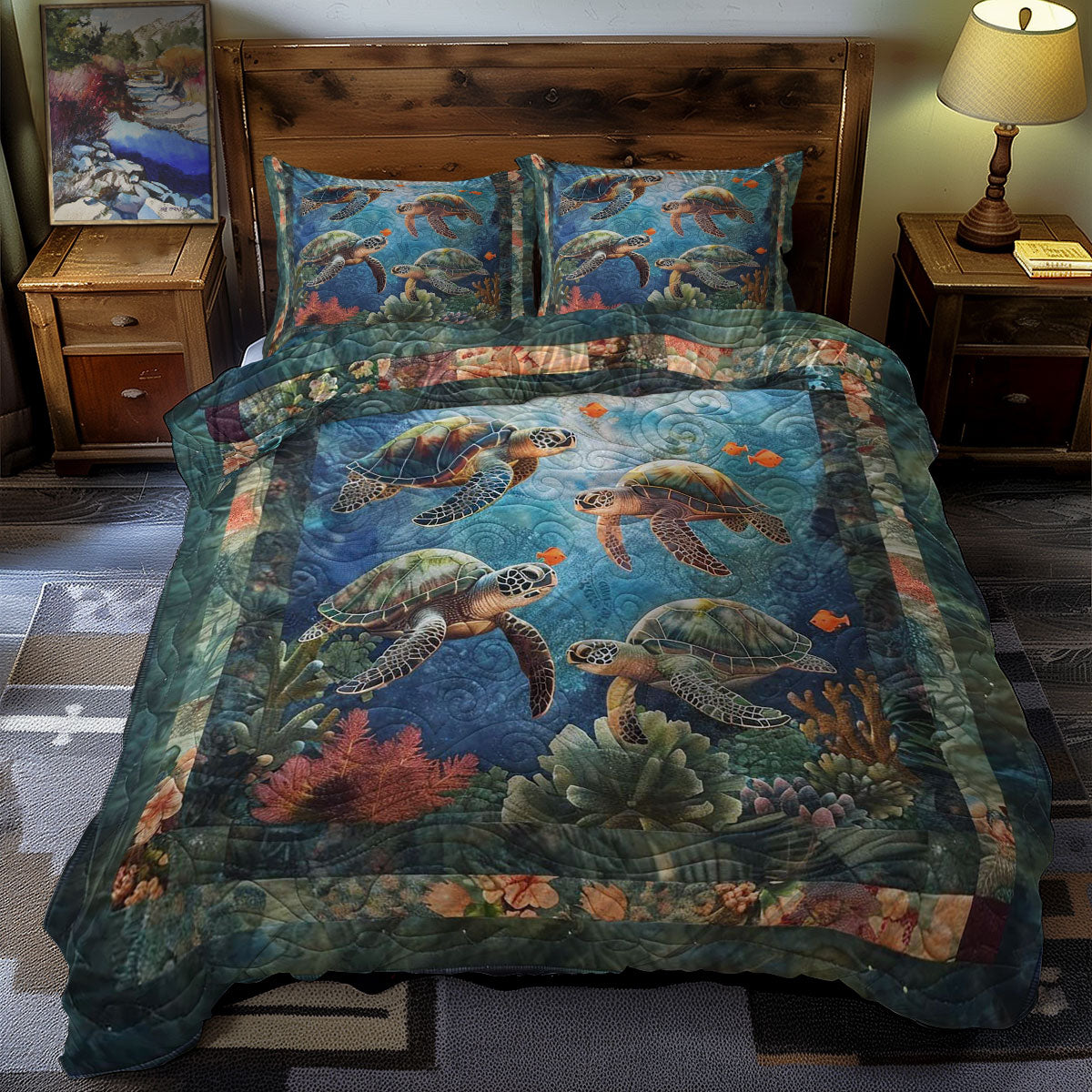 Turtle Reef Dreamscape WN0609032CL Duvet Cover Set