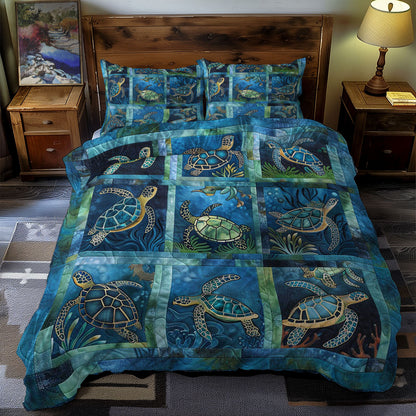 Turtle's Coral Cavern WN0609052CL Duvet Cover Set