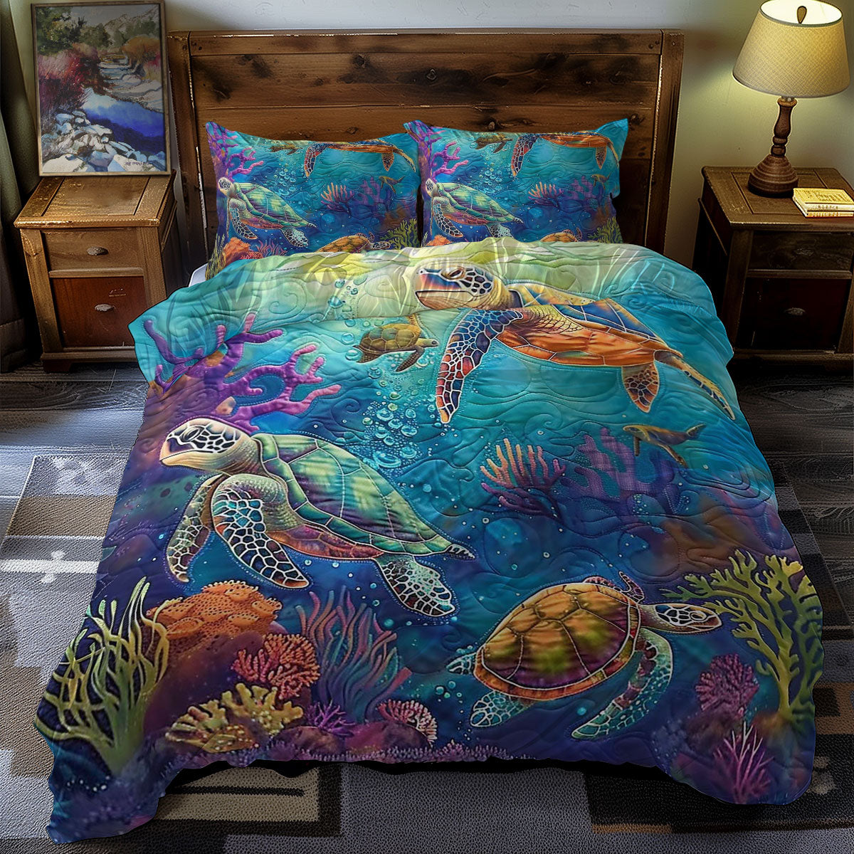 Turtle's Coral Cove WN0609053CL Duvet Cover Set