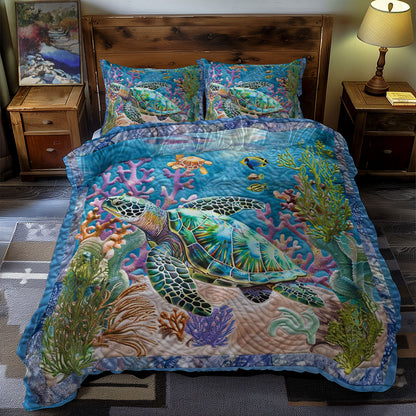 Turtle's Coral Kingdom WN0609056CL Duvet Cover Set