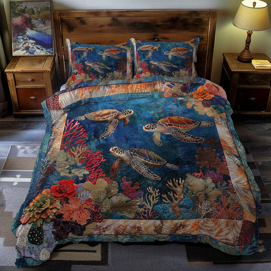 Turtle’s Coral Lagoon Throw WN0609049CL Duvet Cover Set