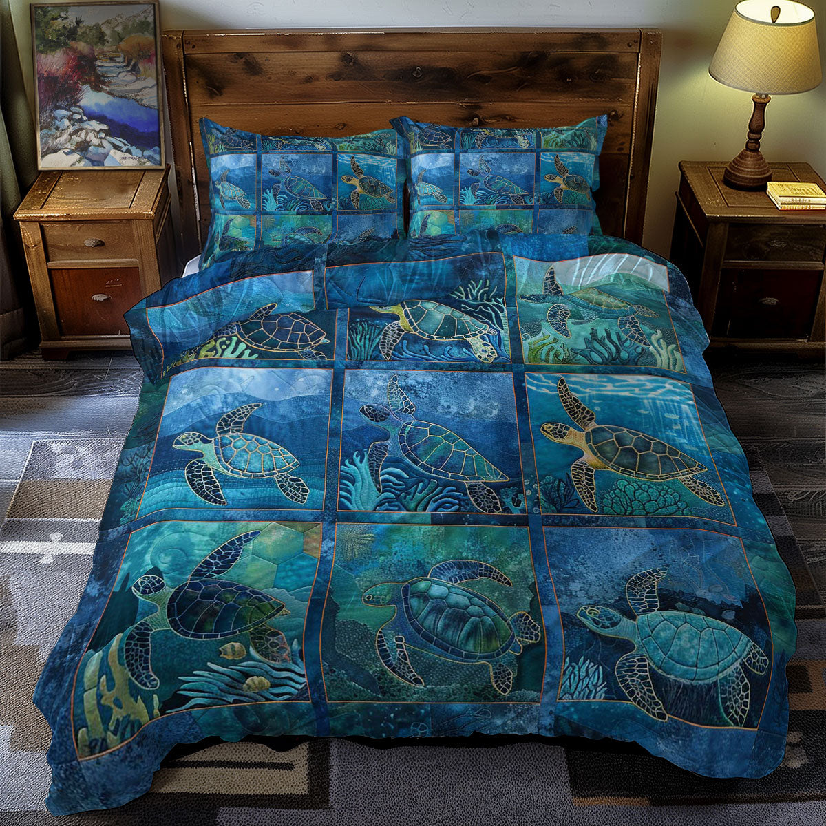 Turtle's Marine Paradise WN0609065CL Duvet Cover Set