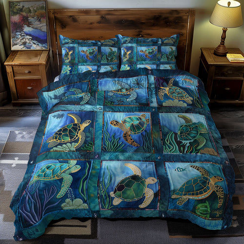 Turtle's Ocean Garden WN0609068CL Duvet Cover Set