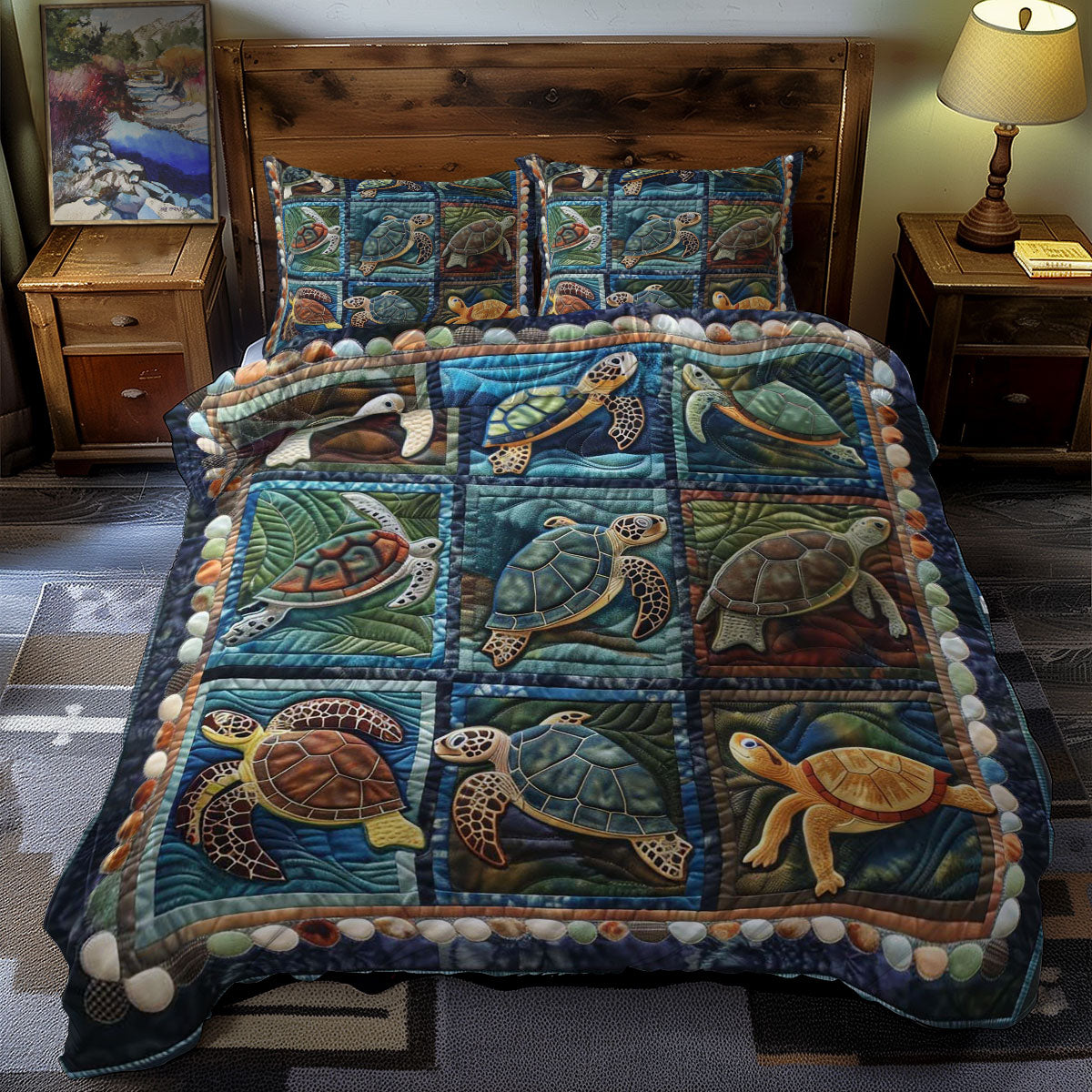 Turtle's Ocean Oasis WN0609069CL Duvet Cover Set