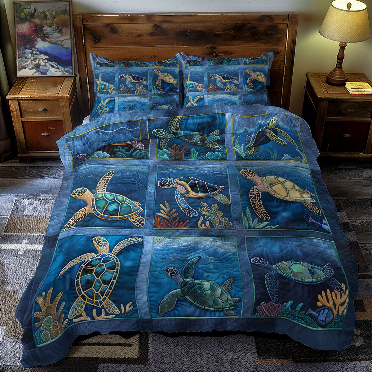 Turtle's Reef Escape WN0609074CL Duvet Cover Set