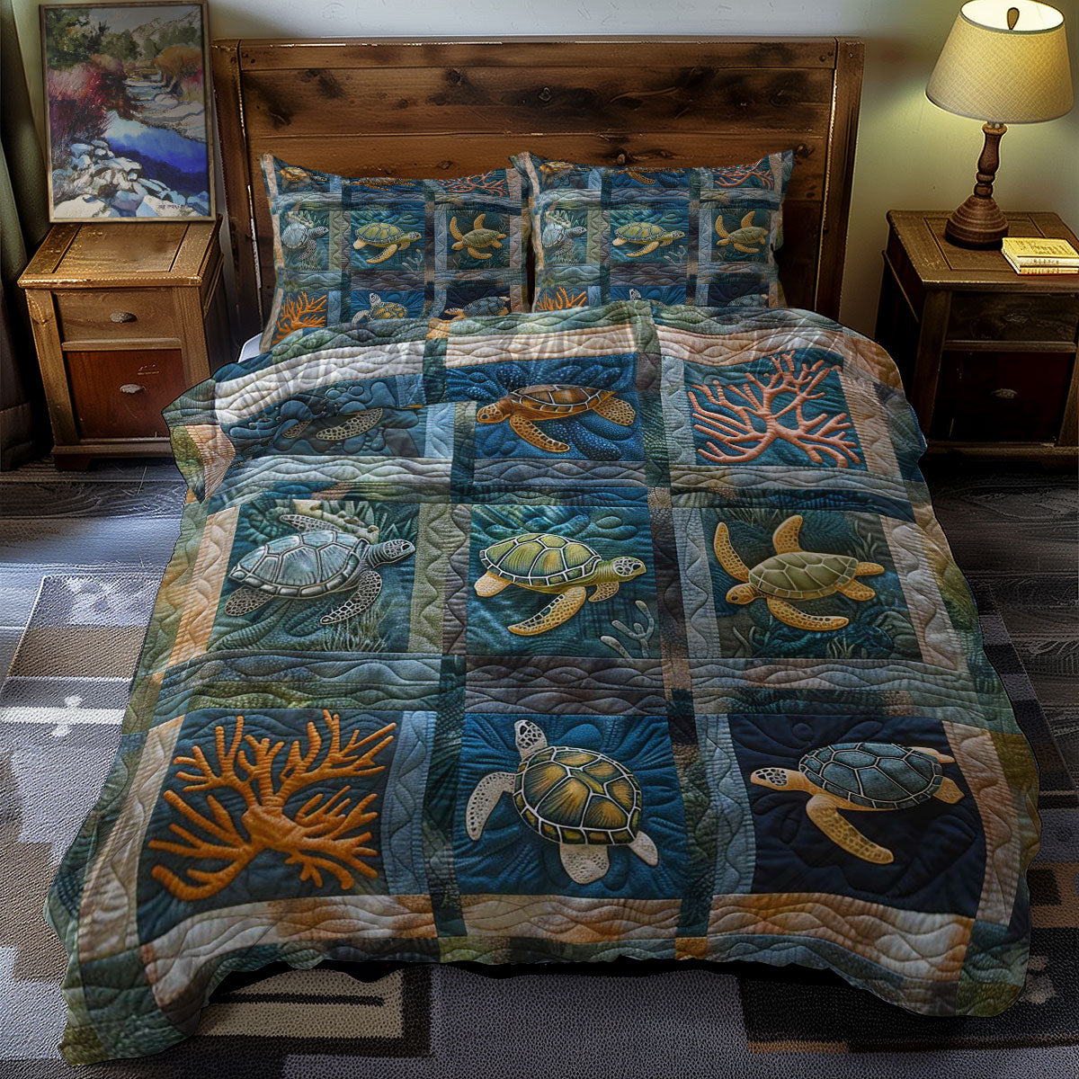 Turtle's Reef Sanctuary WN0609076CL Duvet Cover Set