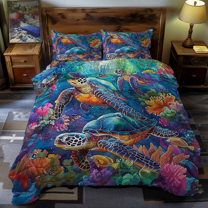 Turtle's Undersea Adventure WN0609085CL Duvet Cover Set