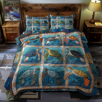 Turtle's Underwater Sanctuary WN0609087CL Duvet Cover Set