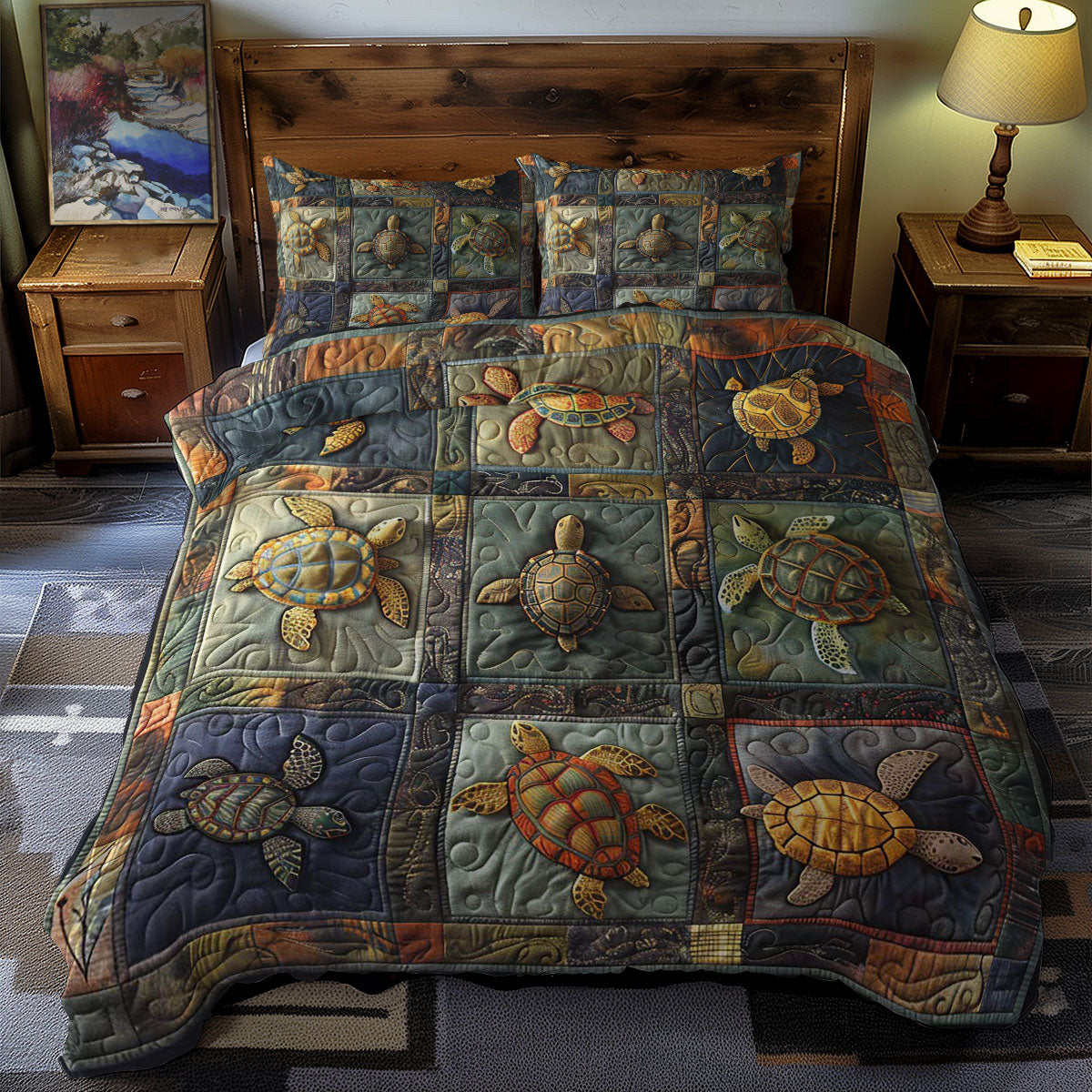 Turtles' Cozy Cove WN0609060CL Duvet Cover Set