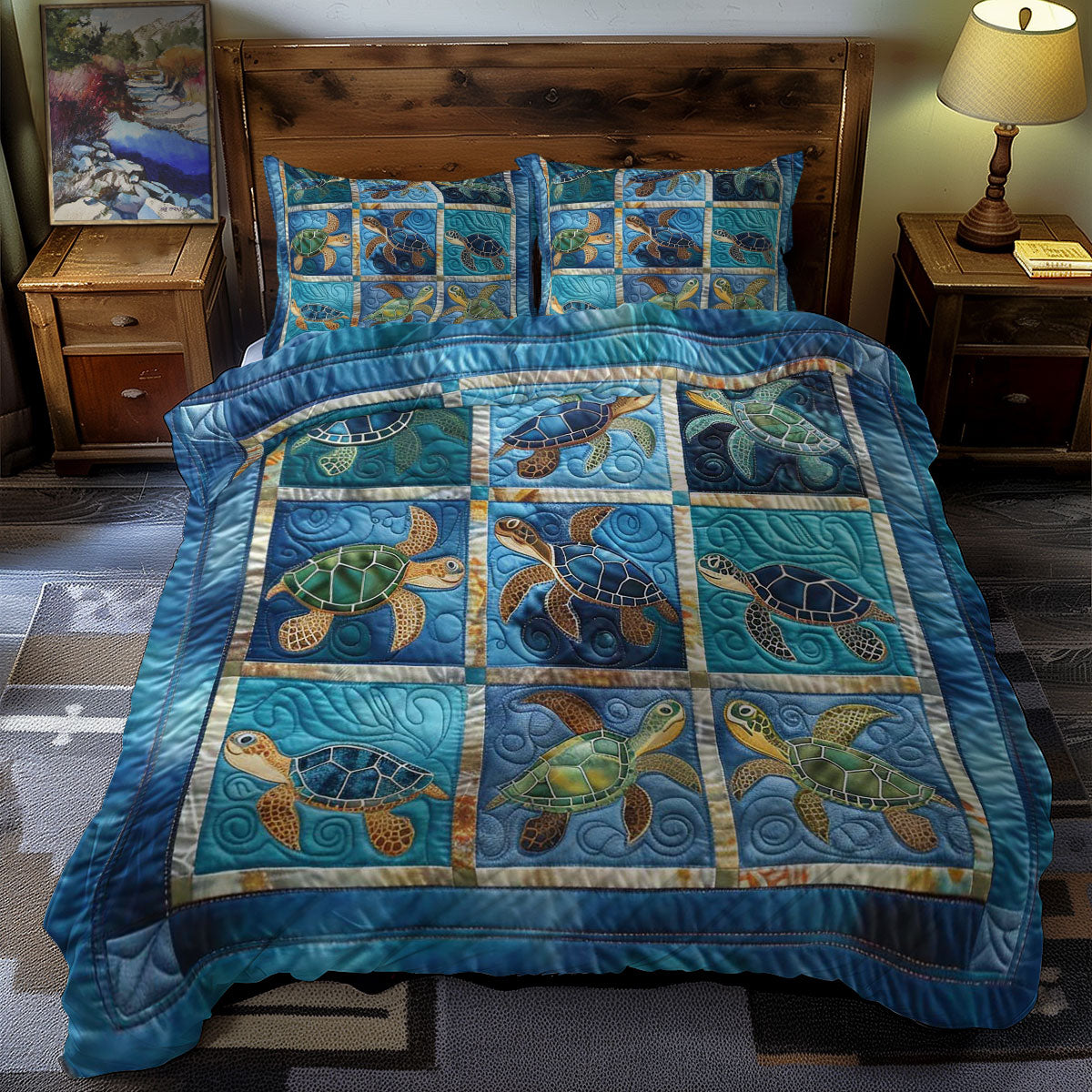 Turtles' Slow Journey WN0609081CL Duvet Cover Set