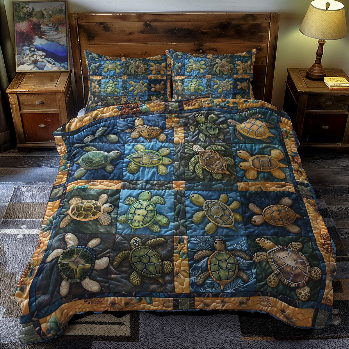 Turtles' Tranquil Haven WN0609082CL Duvet Cover Set