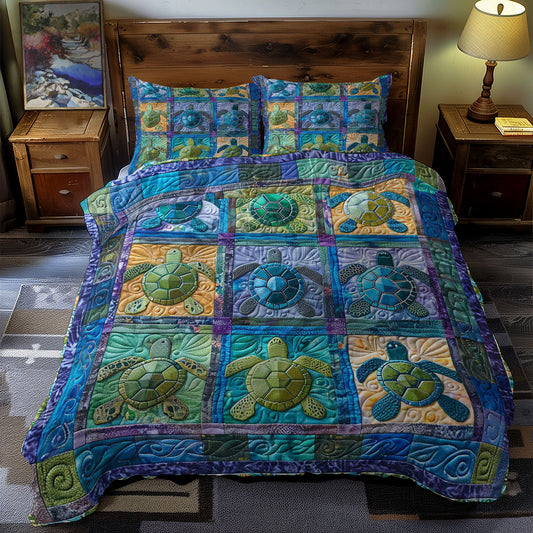 Turtles' Tropical Paradise WN0609084CL Duvet Cover Set