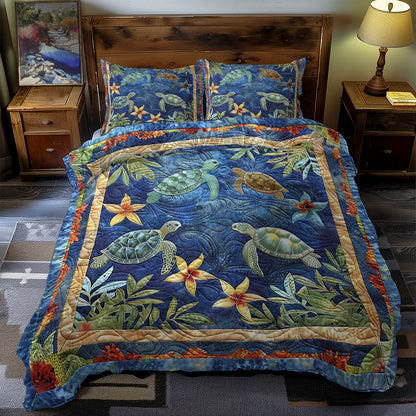 Undersea Turtle Haven WN0609088CL Duvet Cover Set