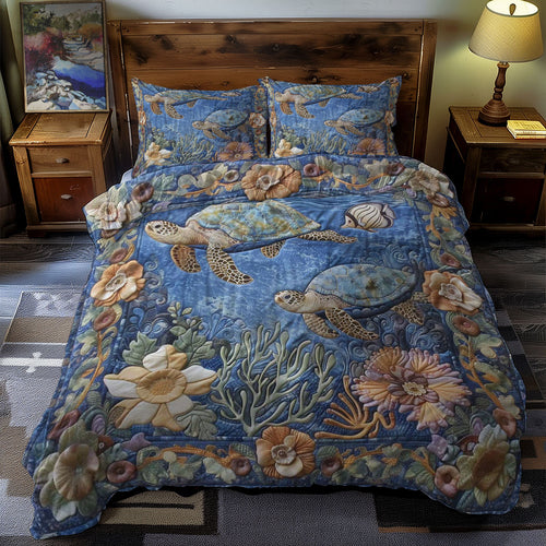 Underwater Turtle WN0609089CL Duvet Cover Set