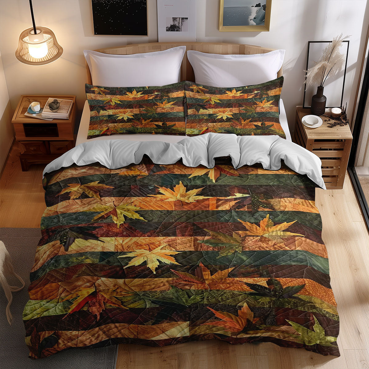 Maple Leaves WJ1007021CL Duvet Cover Set