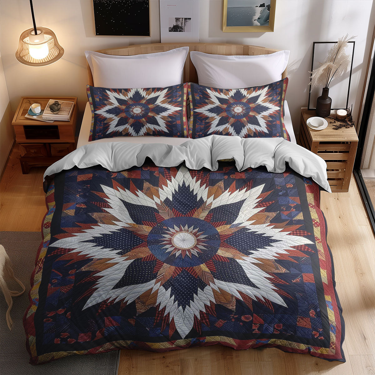 Native American Star WJ0207021CL Duvet Cover Set