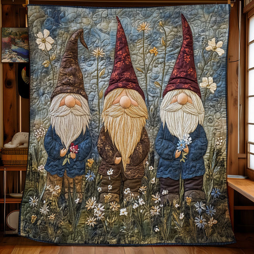 Gnomes In The Forest WU1702008CL Quilt
