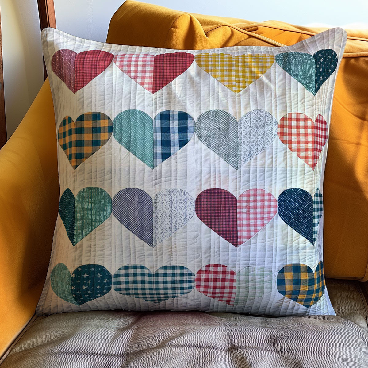 Hearts WJ1907044CL Quilt Pillow Case