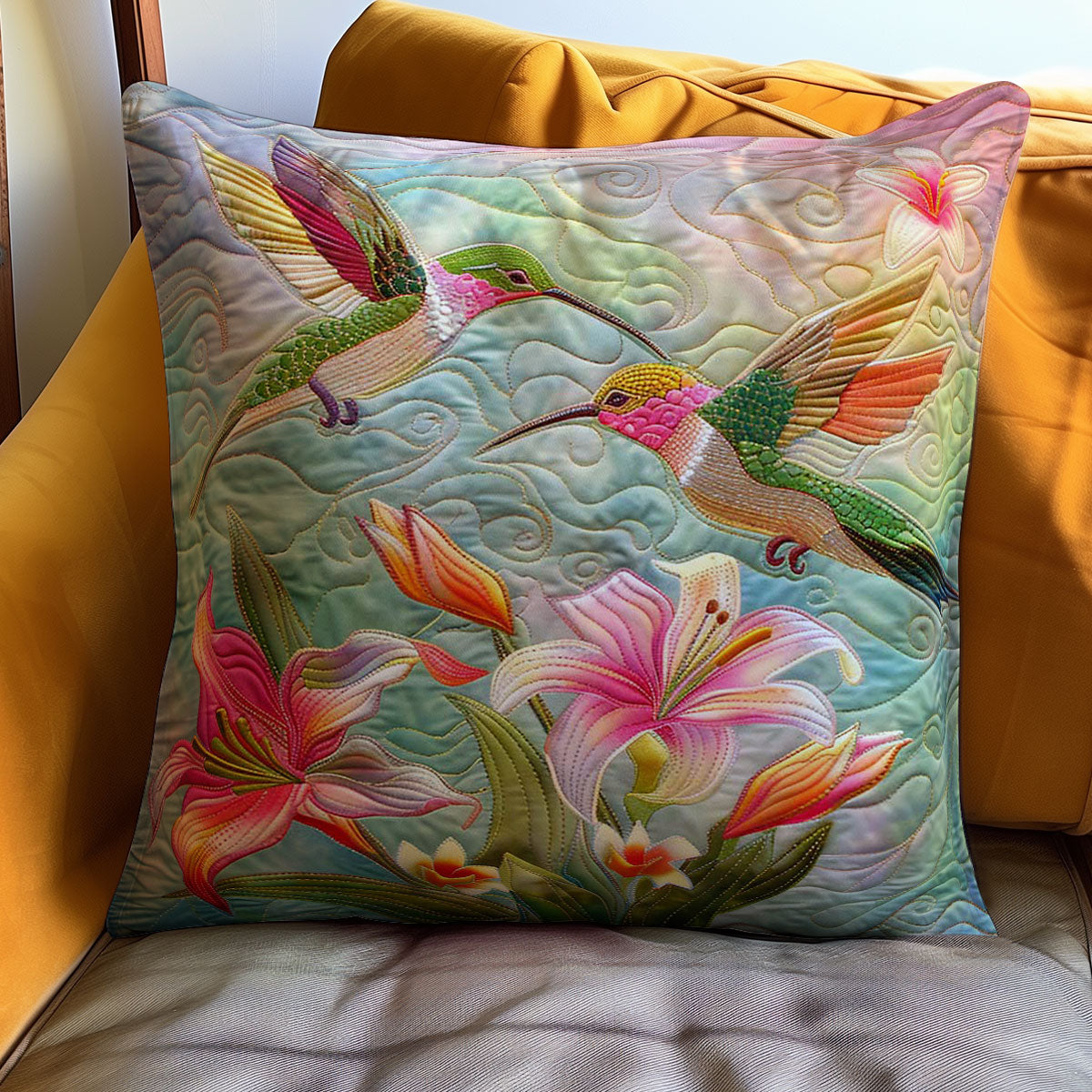 Hummingbird WJ3007047CL Quilt Pillow Case