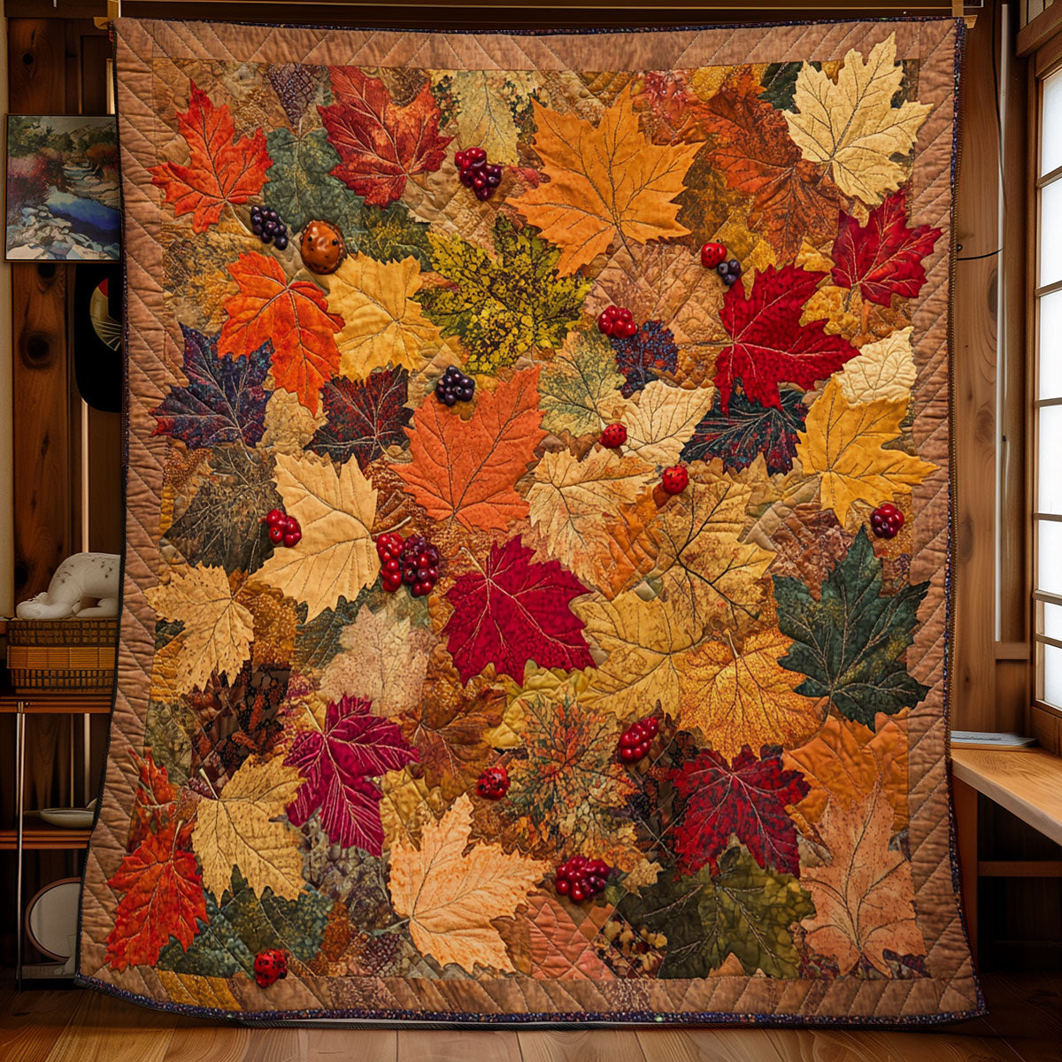 Maple Leaves Autumn Feel WU0602067CL Quilt – Cozzyhomes
